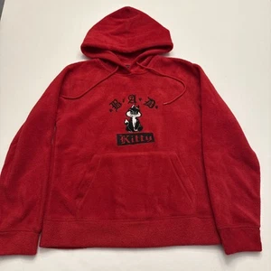 Looney Tunes Fleece Hoodie Bad Kitty Women’s Small Red VTG Embroidered Warner - Picture 1 of 9