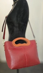 Ameri Leather Doctors Handbag Crossbody Red - Picture 1 of 10