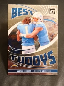 2024 Donruss Optic 💛Best Tuddys💙 #12 Justin Herbert/Quentin Johnston Chargers - Picture 1 of 3