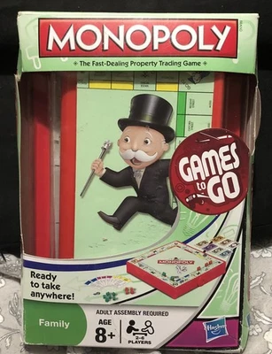 Hasbro Mini Travel Monopoly Games To Go - 2010 - New  - Pocket Size - Rare - Image 1 of 4