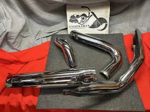 GENUINE HARLEY DAVIDSON TOURING CHROME MILWAUKEE EIGHT 8 EXHAUST HEAT SHIELDS - Picture 1 of 11