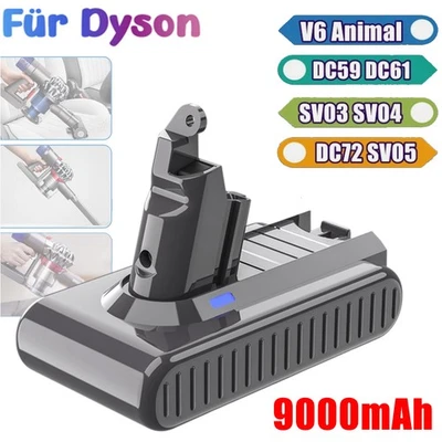 9000mAh Akku Für Dyson V6 DC58 DC59 DC62 Animal Absolute Staubsauger Ersatzakku