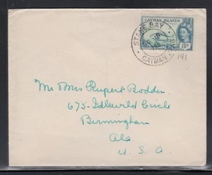 CAYMAN ISLANDS Commercial Cover Stake Bay to Birmingham 15 Nov. 1955 cancel - Bild 1 von 1