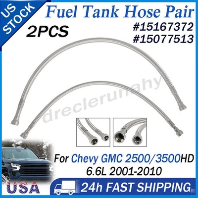 Mangueras de tanque de combustible para Chevrolet GMC Sierra 2500HD 2001-2010 6,6 L 15167372.15077513 Foto 1 de 4