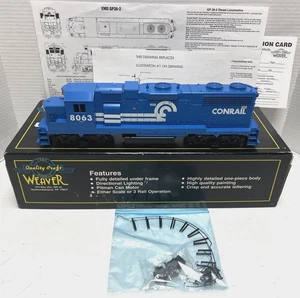 WEAVER O-GAUGE GP38-2 CONRAIL 3-RAIL ALCO DIESEL LOCOMOTIVE 7510 ROAD#8063 LNIB - Picture 1 of 17