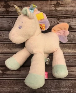 Taggies DREAMSICLE UNICORN Pink Pastel Mane Gold Horn Plush Baby Lovey T6 - Picture 1 of 2