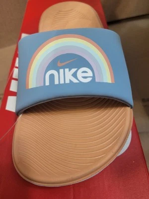 Nike Kawa Rainbow Slides niños preescolares 1 año - rosa/azul - DM1251-400 Foto 1 de 4