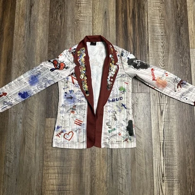 Blazer Escuela Artística Disney Cruella Niños M 8-10 Disfraz Acción en Vivo Graffiti AOP Foto 1 de 4