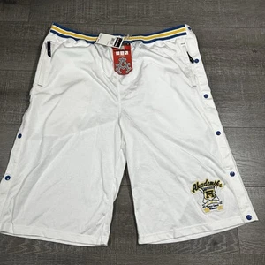 Pantaloncini corti larghi vintage Y2K Akademiks da uomo taglia XXL NUOVI CON ETICHETTE lato bottoni a pressione - Foto 1 di 8