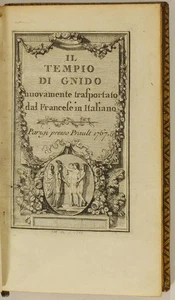 [MONTESQUIEU - Il Tempio di Gnido, trasportato dal francese in italiano - 1767 - Picture 1 of 1
