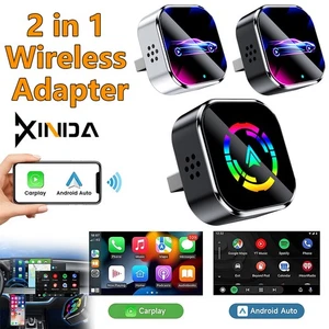 Adapter For iPhone Apple Wireless Dongle Plug＆Play RGB LED Wireless CarPlay USB - Picture 1 of 16
