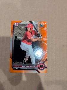 BRAYLIN MINIER 2022 BOWMAN 1ST EDITION ORANGE SP /25 REDS !!! - Picture 1 of 2