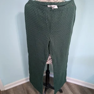 Pantalone medio Diane Von Furstenberg verde caspio nero stampa link - Foto 1 di 6