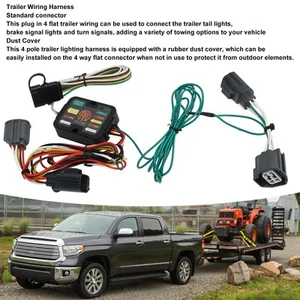 Stable Connection Plug And Play 4 Pin Trailer Wiring Harness 56140 Replacement - Picture 1 of 12