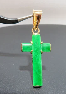 COLGANTE CRUZ JADE 18K YG 1,75 GRAMOS (G96485-5) - Imagen 1 de 12