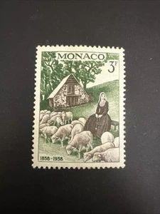 1958 MONACO Shepherdess 3f Green MH Stamp - Picture 1 of 2