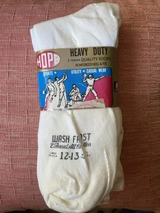 Vintage 70s 80s Hope Tube Socks Heavy Duty Reinforced Heel & Toe 3 Pair White - Picture 1 of 7