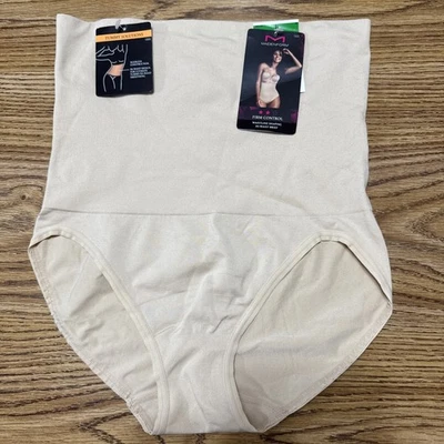 Maidenform Womens Firm Control Slim Waisters High-Waist Brief 12553 Latte Lift L - Image 1 of 4
