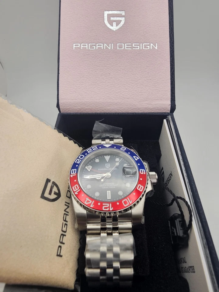 *RARO* 28800 bph Pagani Design PD-1662 GMT Reloj "Pepsi" Movimiento HZ6460 Foto 1 de 1