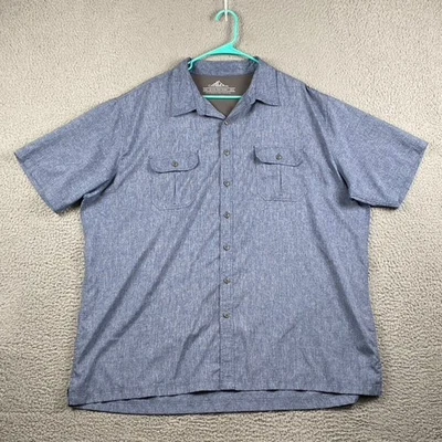 Croft & Barrow Quick Dry Button Shirt Men's 2XL Blue Outdoors Fishing Hiking - Image 1 of 4
