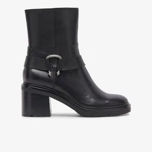 Dolce Vita Camros Stiefel Indie Sleaze Schwarz Leder Absatz Knöchel Moto Neu ohne Etikett 5,5 - Bild 1 von 15