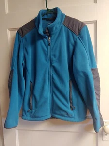 L. L. Bean blue fleece womens jacket; size L - Picture 1 of 3