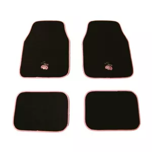 Universal Car/Vehicle Floor Mats set of 4 in Pink Ladybird Design - Washable - Picture 1 of 3