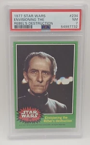 1977 Star Wars #234 Envisioning the Rebel's Destruction PSA NM 7 - Picture 1 of 2