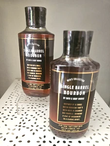 2 Bath & Body Works SINGLE BARREL BOURBON 3-in-1 Hair Face Body Wash Vit B5 NEW - Picture 1 of 5