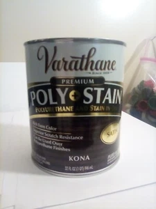 NEW Varathane Premium Poly Stain Satin KONA Quart Oil Based FREE SHIP - Picture 1 of 2