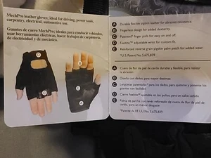 Guanti protettivi Mechpro Plus FINGERLESS EXTRA LARGE nuovi con etichette - Foto 1 di 7