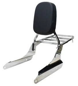 YHMOTO Chrome Passenger Backrest Sissy Bar with Luggage Rack for Honda Magna ... - Picture 1 of 5