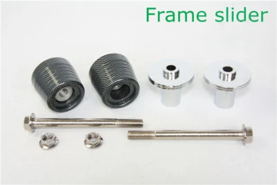 Protector deslizante contra choques de cuadro de carbono sin cortes para Suzuki GSXR 600 2005 2006 2007 2008 Foto 1 de 4