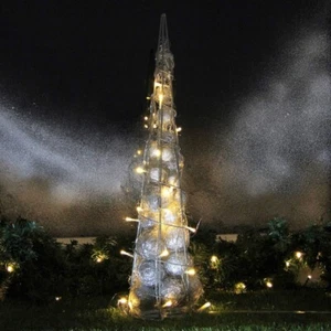 Pyramide 60 cm aus Draht 30 LED warmweiß Weihnachtspyramide Innendekoration - Bild 1 von 4