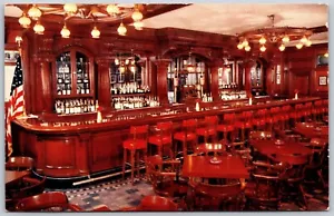 Postkarte Philadelphia PA alte original Buchbinder Restaurant Bar Interieur - Bild 1 von 2