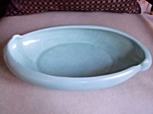 Vintage Haeger niedrige Schüssel Mittelstück Schüssel Pflanzgefäß Aqua - Bild 1 von 11