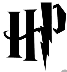 Happy Potter Initial White Vinyl Decal Sticker - Bild 1 von 1