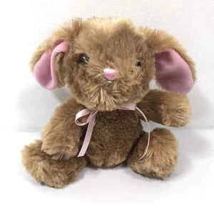 Dandee Bunny Rabbit Brown Pink Soft Plush Stuffed Animal Toy Gift - Picture 1 of 6
