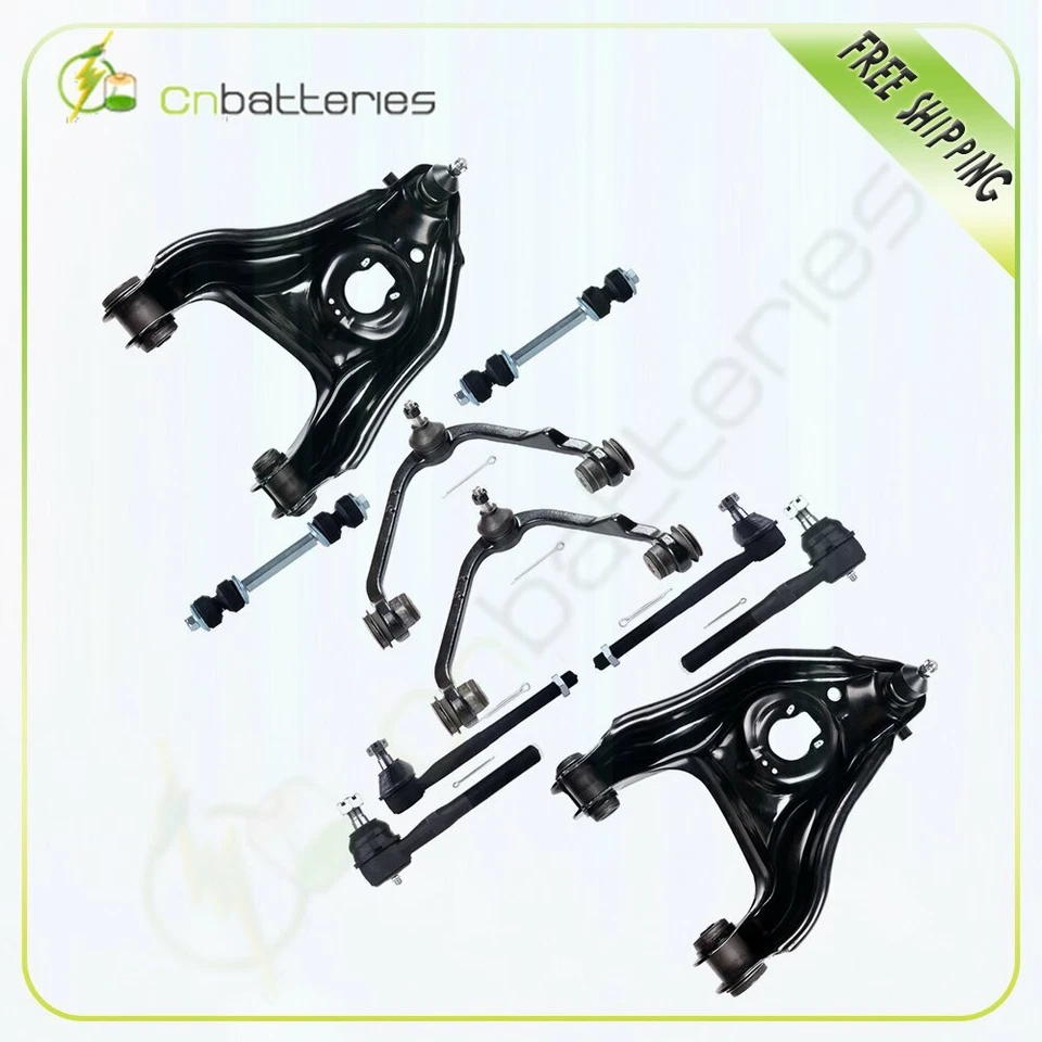 For Ford F-150 & F-250 RWD 10pcs Front Upper Lower Control Arms Tie Rods - Image 1 of 4