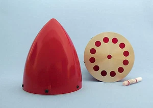 GFK Spinner Ø 100 mm rot universell für 2 und 3-Blatt Luftschrauben Simprop  - Bild 1 von 1