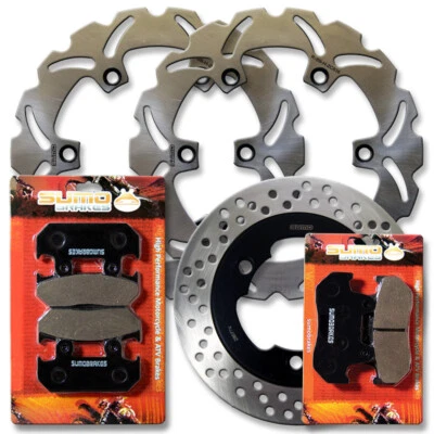 Передний + задний тормозной дисковый ротор + колодки для Honda CBR 600 F Hurricane [1987-1990] - Изображение 1 из 4