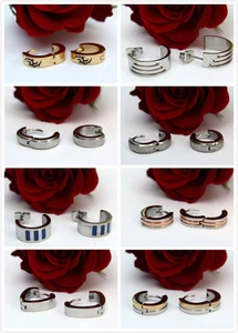 Ed01-08 Ohrringe Schmuck aus 316L Edelstahl Klappcreolen Creolen Ohrhänger Klapp - Bild 1 von 9