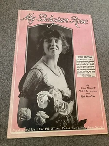 2 Smaller War Edition WWI Sheet Music - JA-Da, My Belgian Rose 1918 - Picture 1 of 2