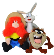 Vintage Looney Tunes Plush Toy Bundle - Yosemite Sam, Bugs Bunny Tasmanian Devil