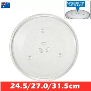Microwave Oven Platter Turntable Glass Tray Food Glass Plate Dia 245/270/315mm - Picture 1 of 12