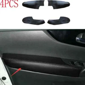 4x Black Interior Door Panels Armrest Leather Cover For Nissan Rogue 2016-2018 - Bild 1 von 5