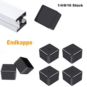 Endkappe für Aluminiumprofile Montageschiene, 40x40mm - Bild 1 von 16