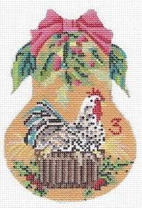 Needlepoint Handpainted Kelly Clark 12 Days Christmas Pears ~Choose Canvas/Guide - Picture 1 of 36