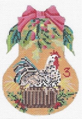 Needlepoint Handpainted Kelly Clark 12 Days Christmas Pears ~Choose Canvas/Guide - Image 1 of 4