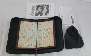 Scrabble Crossword Folding Travel Game Zip Case Complete Game - Picture 1 of 8